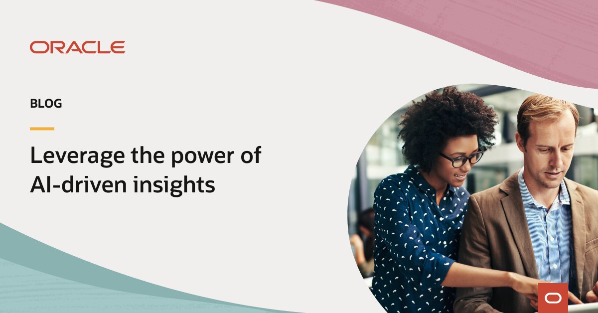 Through new AI-powered productivity enhancements, tailored analytics for business units, and additional capabilities to support decision making, Oracle seeks to empower more organizations to make analytics-driven decisions. Learn more: social.ora.cl/601607824