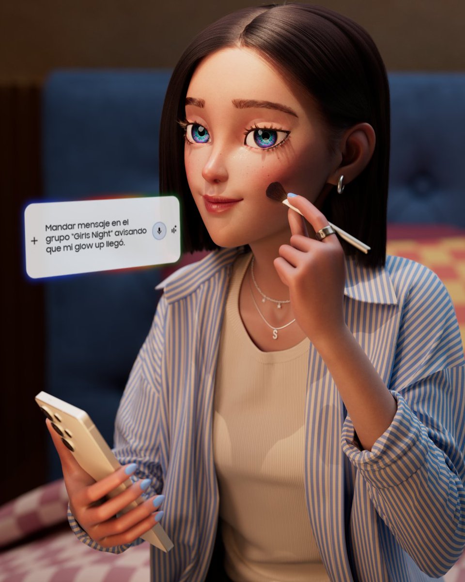 ¡Nuevo look, nuevas posibilidades! ✨

Mientras #SAM prepara su makeup, agiliza los demás detalles en su #GalaxyS25Ultra usando comandos de voz. 🗣📱

Dejanos en los comentarios que le pedirías a tu #Galaxy usando esta función 👇🏻