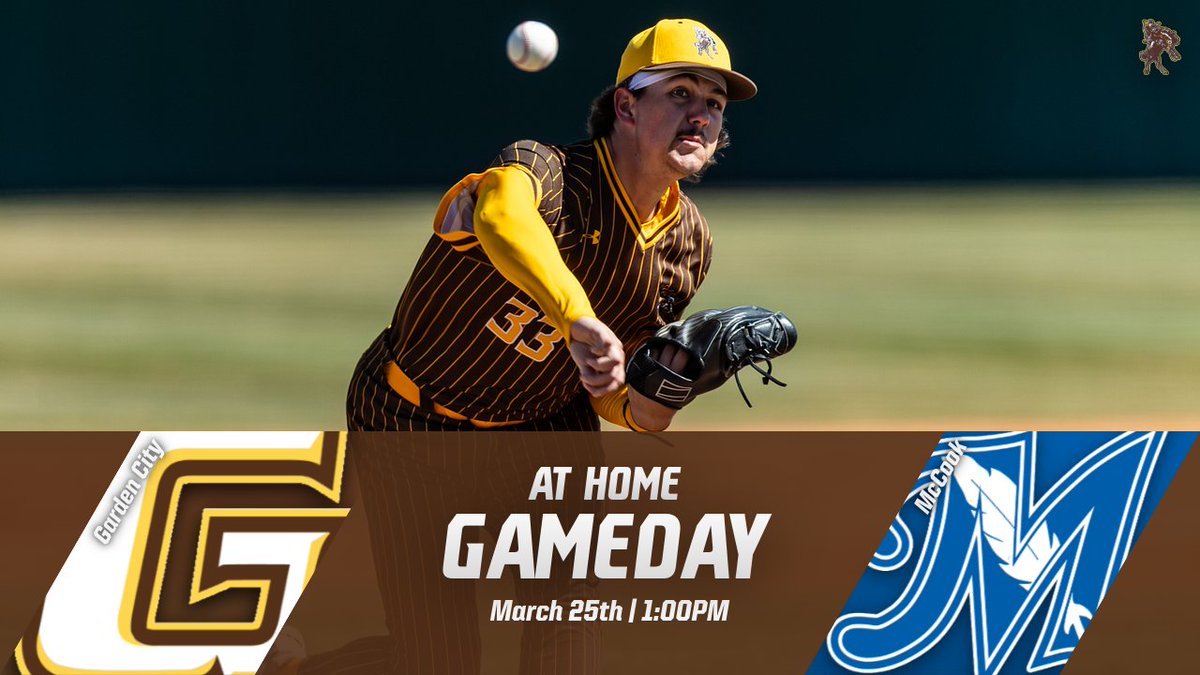 GAMEDAY!!

Baseball game day vs McCook Community College.
1:00 PM 
Watch Live at: gobroncbusters.com/information/Wa…
<a href="/GCCCBaseball/">Garden City CC Baseball</a>