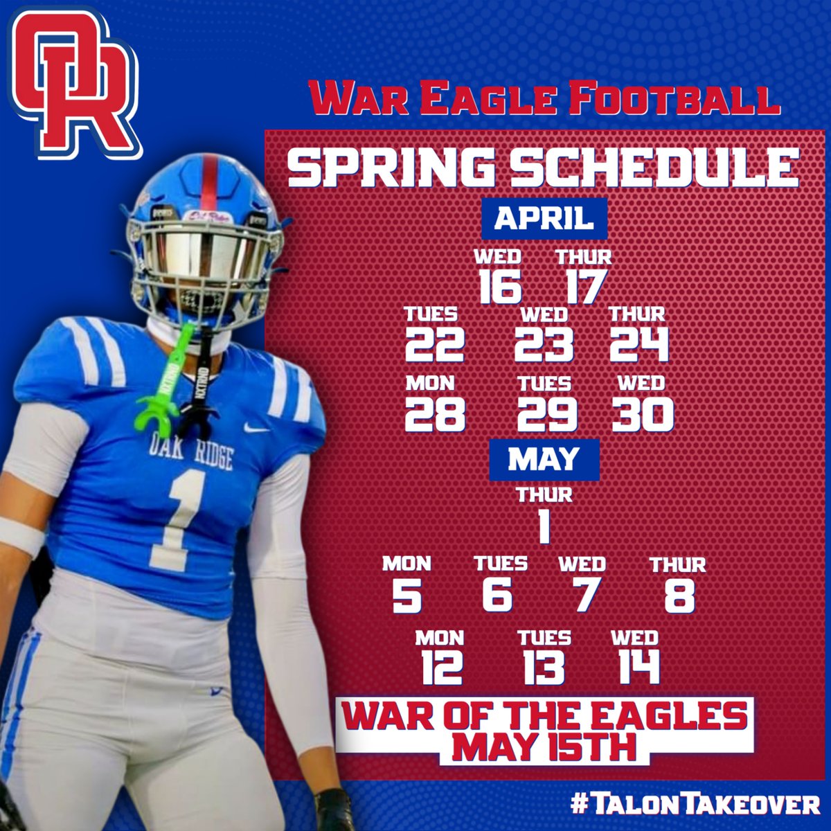 🚨🦅Spring Football Dates🦅🚨
#TalonTakeover