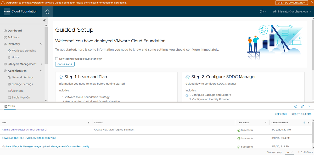 **VCP-VCF, After Bringup, Planning Workbook, Configure VLANs, DNS, NTP, BGP, Deploy VMware NSX Edge Cluster via VCF API** strivevirtually.net/post/vcp-vcf-a… 
<a href="/vExpert/">VMware vExpert</a> <a href="/VMware/">VMware</a> <a href="/vmwarevcf/">VMware Cloud Foundation (VCF)</a>