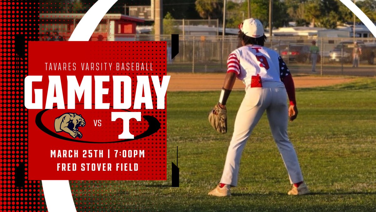 ‼️GAMEDAY‼️

The Dawgs aim to even the series tonight against District rival, the Eustis Panthers! First pitch set for 7:00 PM. 🔴⚪️

#ProveThemWrong #TavaresBaseball