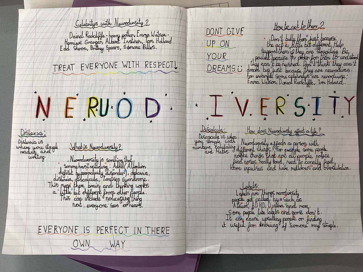 Wigginton Primary School (@wiggiprimary) on Twitter photo Following on from #NeurodiversityWeek we have made some wonderful double page spreads about what we have learned #WiggiPrimary <a href="/NCWeek/">Neurodiversity Celebration Week</a> Following on from #NeurodiversityWeek we have made some wonderful double page spreads about what we have learned #WiggiPrimary <a href="/NCWeek/">Neurodiversity Celebration Week</a>