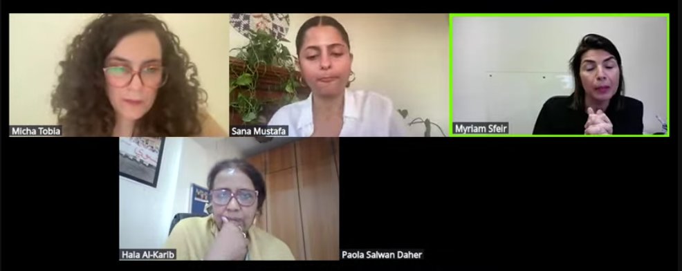 The Tahrir Institute for Middle East Policy (@timepdc) on Twitter photo <a href="/MimiSfeir/">Myriam Sfeir</a> <a href="/PSalwanDaher/">Paola Salwan Daher</a> <a href="/Halayalkarib/">Hala Y Alkarib</a> Referring to Lebanon, <a href="/MimiSfeir/">Myriam Sfeir</a> says: "There's a lot of momentum for change. We need to challenge the sectarian system & build cross-community alliances and this was demonstrated in the October revolution. We need to challenge the patriarchal norms through the work that we do." <a href="/MimiSfeir/">Myriam Sfeir</a> <a href="/PSalwanDaher/">Paola Salwan Daher</a> <a href="/Halayalkarib/">Hala Y Alkarib</a> Referring to Lebanon, <a href="/MimiSfeir/">Myriam Sfeir</a> says: "There's a lot of momentum for change. We need to challenge the sectarian system & build cross-community alliances and this was demonstrated in the October revolution. We need to challenge the patriarchal norms through the work that we do."