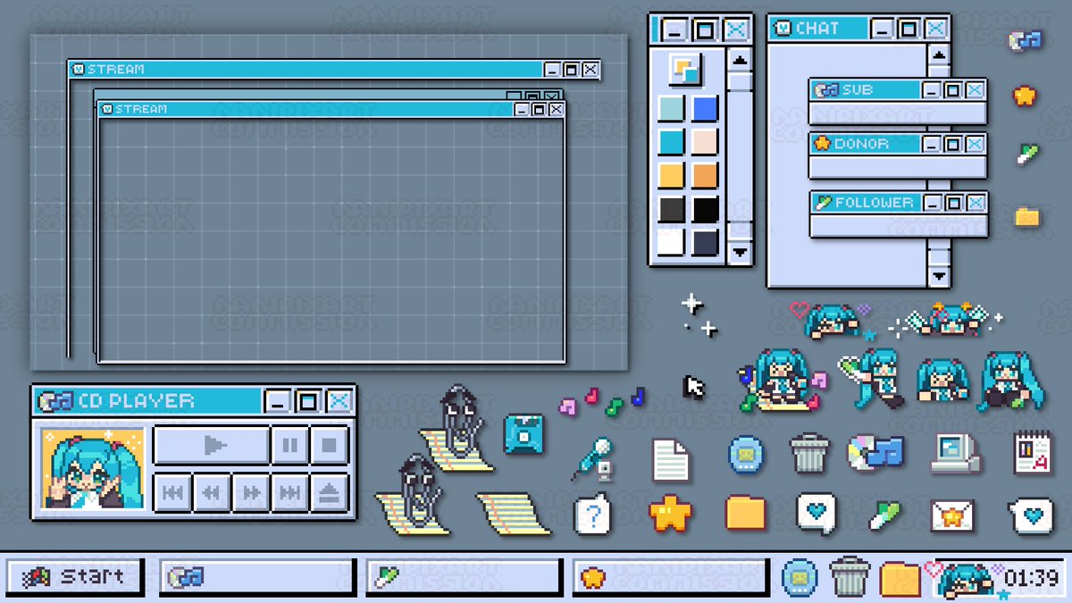 I just delivered this overlay pack! 💙⭐️

#mikuhatsune