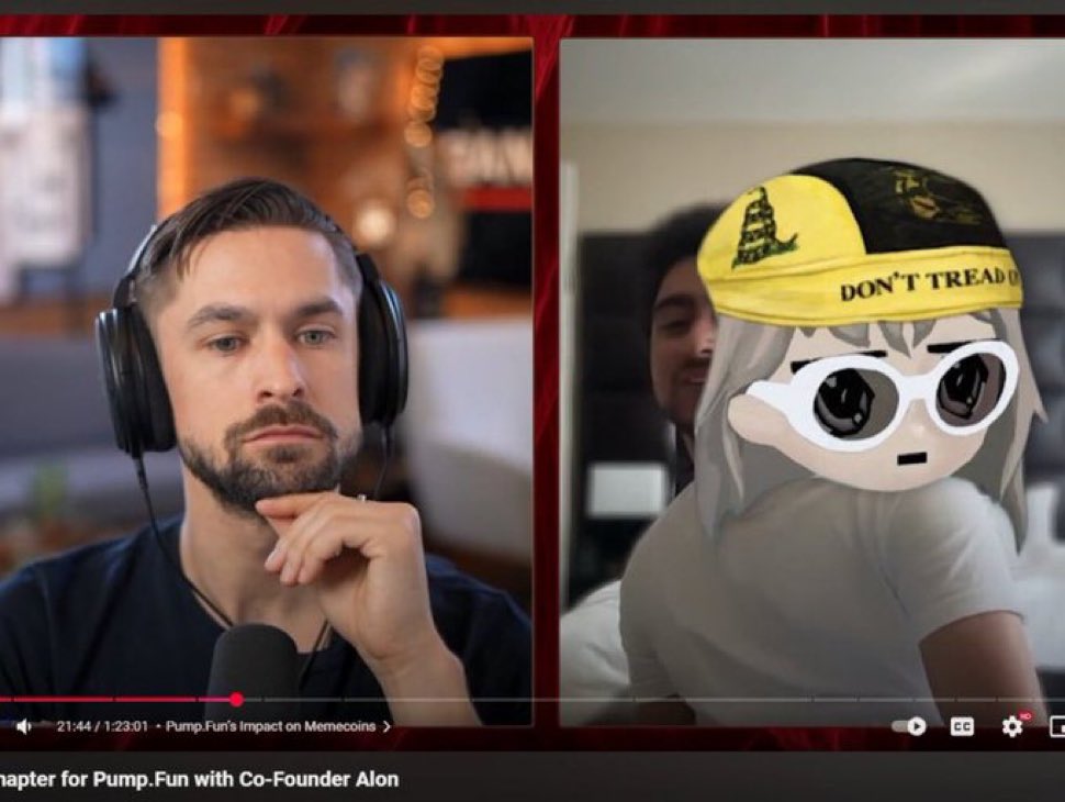 Breaking News: for the first time ever the face of <a href="/a1lon9/">alon</a> owner of <a href="/pumpdotfun/">pump.fun</a> have been leaked during a podcast with <a href="/BanklessHQ/">Bankless</a>