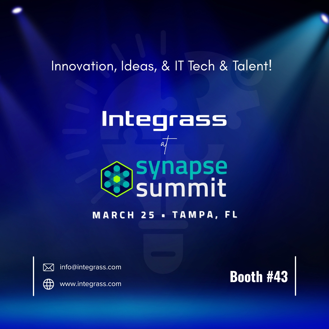 IntegrassGlobal's tweet photo. Tampa Bay’s biggest innovation event is back! 

What We’re Bringing to Synapse:
Expert IT Talent Solutions – Find the right professionals for your business
Tech &amp; Digital Innovation – Explore how we build smarter, scalable applications

One-on-One Strategy Sessions – https://t.co/vEcO3VQ6NP