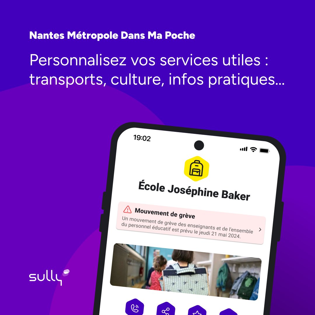 SullyGroup's tweet image. 📱Avec @NantesMetropole, nous sommes fiers d&apos;annoncer la nouvelle version de l&apos;#applicationmobile &quot;Nantes Métropole Dans Ma Poche&quot; !
📲 L’application offre + de 20 services et informations pratiques : vie quotidienne, actualités, transport, culture et loisirs…

#NMDMP @nantesfr