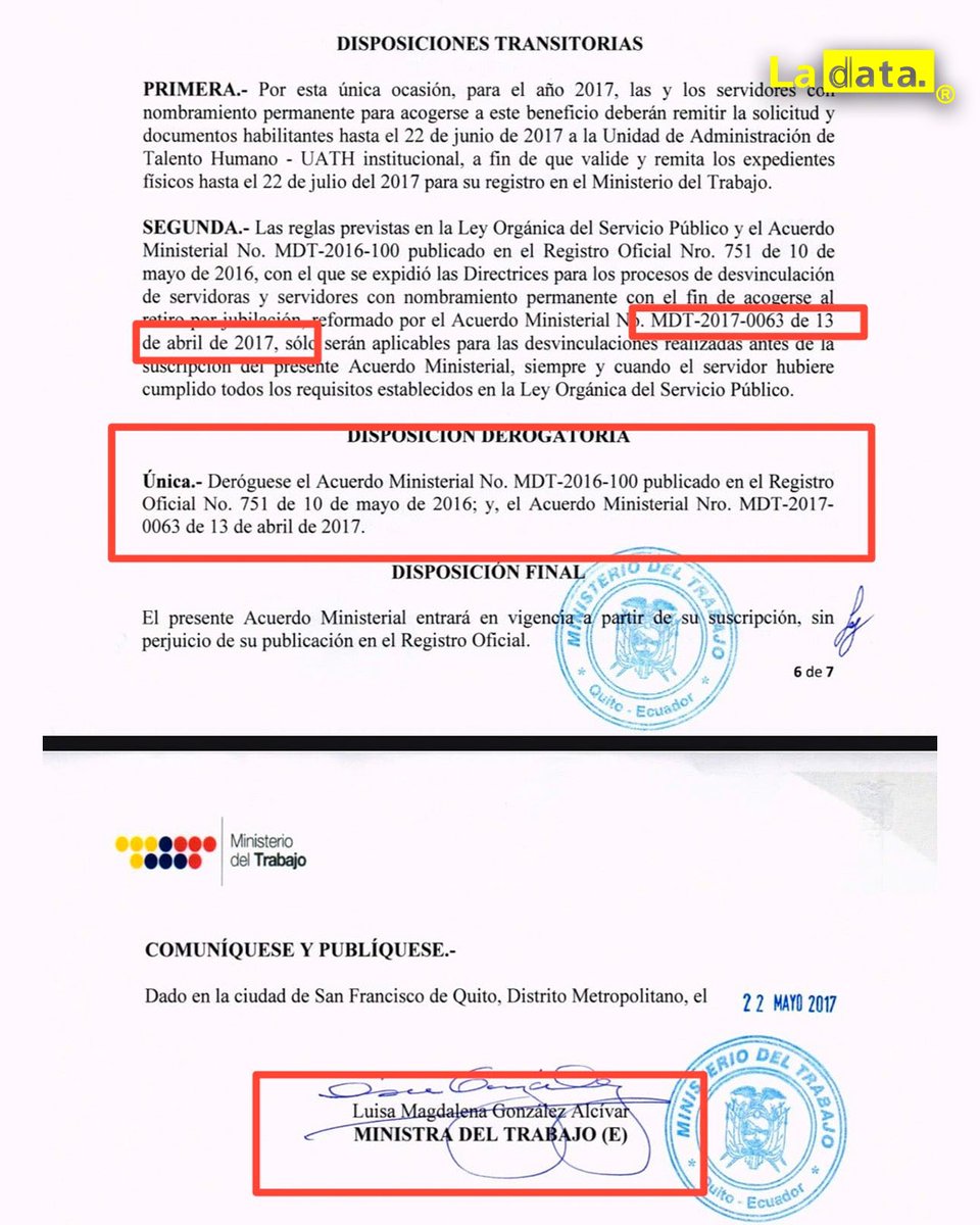 ladataec's tweet photo. #Tendencia  ¡Engaño descubierto! Luisa González mintió y se comprobó que perjudicó a los jubilados.

Luisa González negó en el debate haber sido ministra de Trabajo, pero la realidad la desmiente. En 2017 firmó una disposición que bloqueó el retiro voluntario, afectando a miles de jubilados. Ahora, su mentira queda al descubierto y la pregunta es: ¿qué más nos ha ocultado?

@ladataecu 👈

#ladata #TendenciaPolítica #LuisaGonzález #MentiraExpuesta #JubiladosPerjudicados