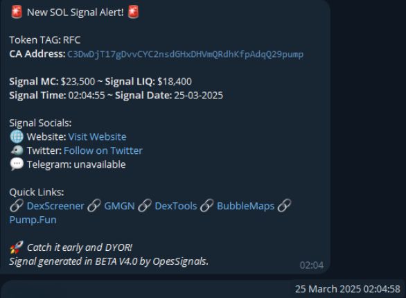 OpesSignals's tweet photo. $RFC
🚀 X450+
🛠️ Signal MC: $23.500
🔐 CA: C3DwDjT17gDvvCYC2nsdGHxDHVmQRdhKfpAdqQ29pump 

All signals are verified by our beta community! Join us to stay ahead! 💡

#Crypto #Blockchain #Signals #PVSUpdates #CommunityDriven https://t.co/BneIVUa3Me