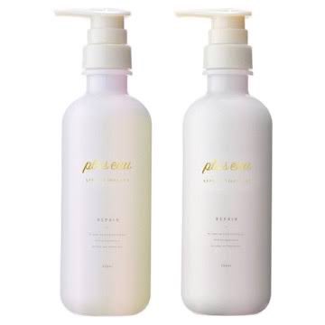 cosmemory_T's tweet photo. 〇名称：plus eau リポアシャンプー／リポアトリートメント

〇種類：シャンプー／トリートメント

〇評価：★★★★☆

〇コメント：
香りは強く、一日続く。
全体的にうるうるの髪になるが、うねりがすごい。

#pluseau https://t.co/4mnBttQE6p