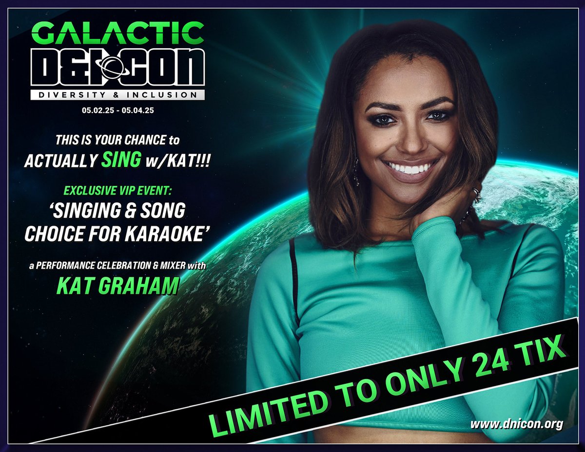 Gaaaysinspaaace (@gaaaysinspaaace) on Twitter photo Don’t miss ur chance to join the Fabulous KAT GRAHAM at #dnicon for a night of Karaoke fun & a Mix & Mingle party complete w/FREE themed cocktails & of course, a whole lotta laughs! 🤣🤩🚀 TIX: dnicon.org <a href="/KatGraham/">Kat Graham</a> #resistanceisessential <a href="/cwtvd/">The Vampire Diaries</a> Don’t miss ur chance to join the Fabulous KAT GRAHAM at #dnicon for a night of Karaoke fun & a Mix & Mingle party complete w/FREE themed cocktails & of course, a whole lotta laughs! 🤣🤩🚀 TIX: dnicon.org <a href="/KatGraham/">Kat Graham</a> #resistanceisessential <a href="/cwtvd/">The Vampire Diaries</a>