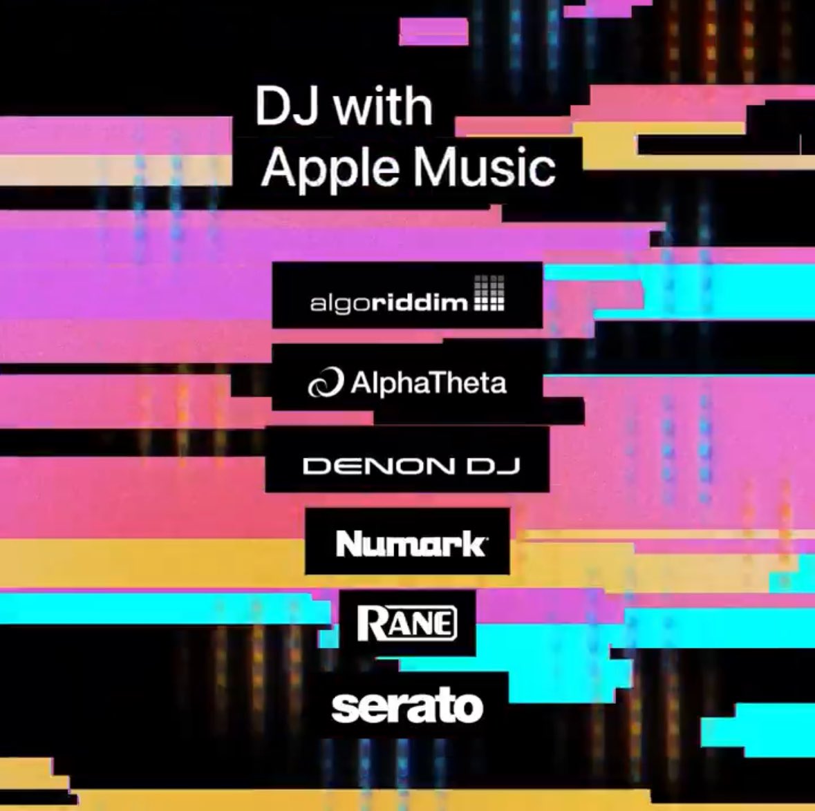 dancingastro's tweet photo. Apple Music just announced you can now use its catalog of 100+ million songs with Serato + more 🐐

‘DJ with Apple Music’ is “an integrated experience with leading DJ software and hardware platforms AlphaTheta, Serato, and inMusic’s Engine DJ, Denon DJ, Numark, and RANE DJ  — enabling Apple Music subscribers to build and mix sets directly from Apple Music’s catalog, and adding to a first integration with Algoriddim's djay Pro software.”

(via @AppleMusic)
