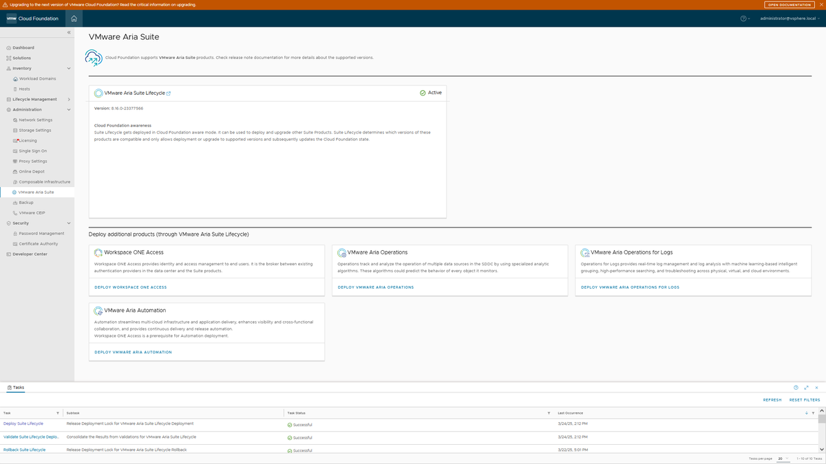 **VCP-VCF, After VMware NSX Edge Cluster, Planning Workbook, Deploy AVNs and Aria Lifecycle from SDDC Manager UI** strivevirtually.net/post/vcp-vcf-a… 
<a href="/vExpert/">VMware vExpert</a> <a href="/VMware/">VMware</a> <a href="/vmwarevcf/">VMware Cloud Foundation (VCF)</a> <a href="/vmwarecode/">VMware {code}</a>