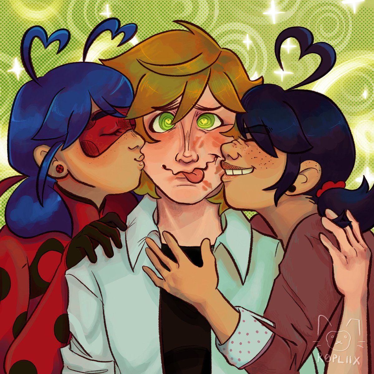 R0PLIIX's tweet photo. One of me is cute (but two though?) 
#miraculous 🐞🐈‍⬛ https://t.co/bLi0EK2m5F