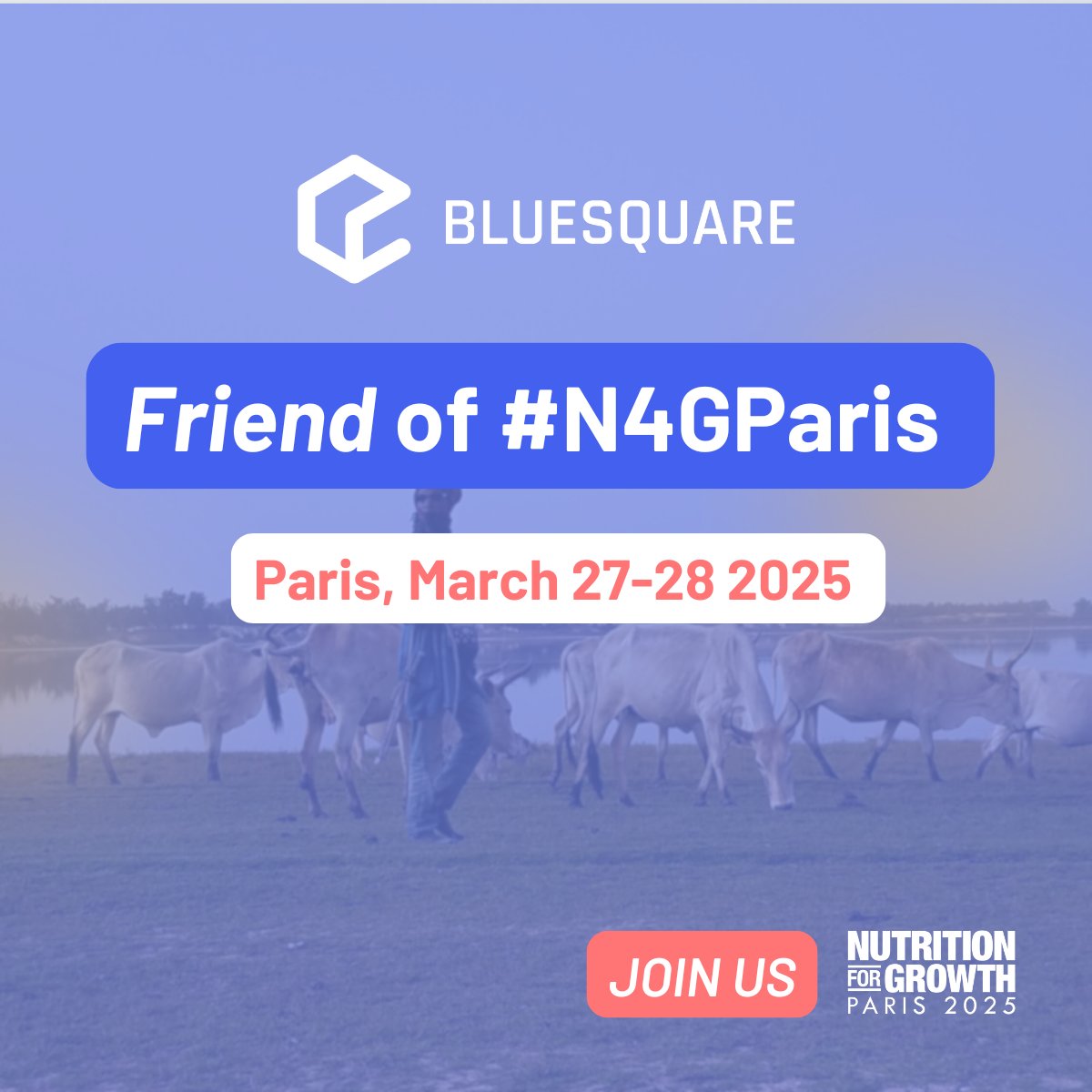 🔵Bluesquare is proud to be a Friend of the #N4GParis!

🗣️ Join us this week in Paris as we engage with global leaders at the Nutrition for Growth Summit bringing a data-driven perspective to the conversation on improving nutrition.

📍 Meet our Practice Lead for Nutrition &amp;