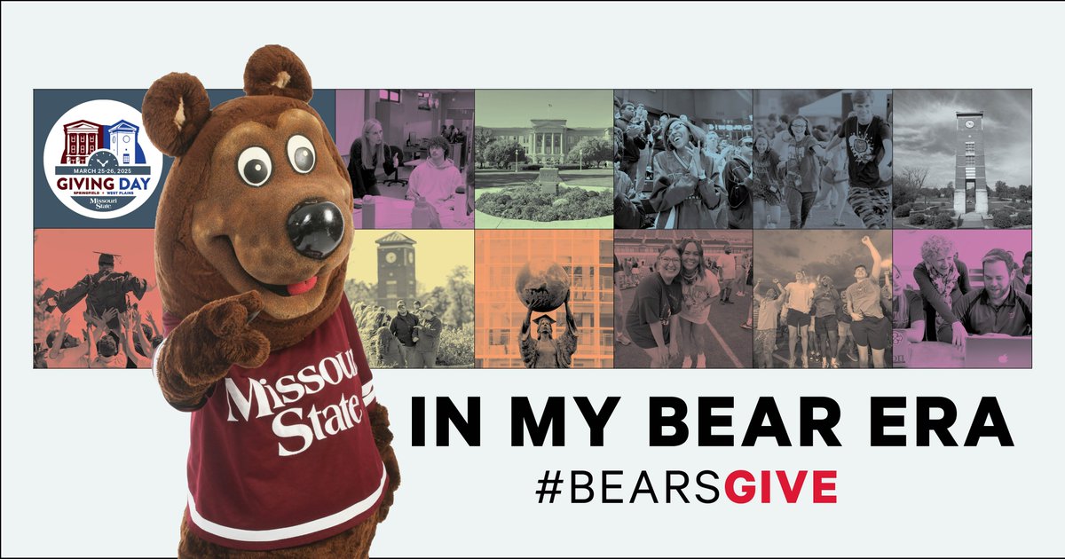Daniel (@dpbogle) on Twitter photo It's Missouri State Giving Day y'all! For the second year I'm specifically propping up the <a href="/mostatebands/">Missouri State University Pride Bands</a> - there's a donor matching up to the first $2,000 for the Pride Bands! Here's a link straight to the Band Fund donation page: givingday.missouristate.edu/giving-day/992… It's Missouri State Giving Day y'all! For the second year I'm specifically propping up the <a href="/mostatebands/">Missouri State University Pride Bands</a> - there's a donor matching up to the first $2,000 for the Pride Bands! Here's a link straight to the Band Fund donation page: givingday.missouristate.edu/giving-day/992…