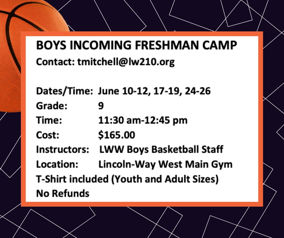 Summer camp information for Grade School, Junior High and Incoming Freshman. Registration is open!