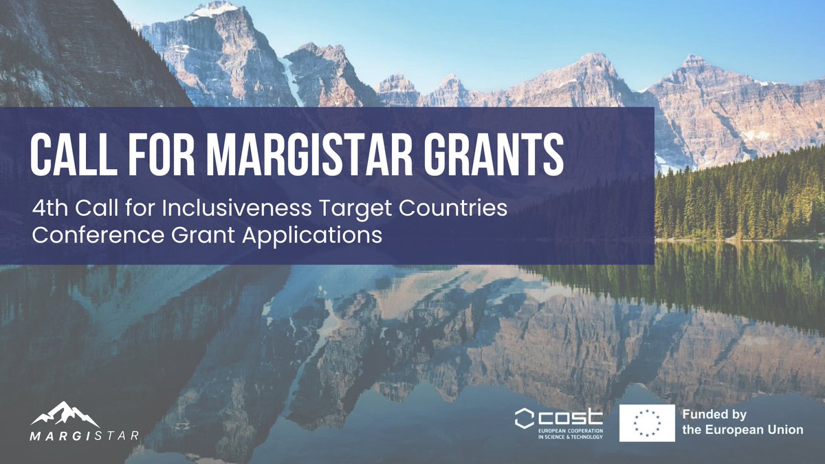 MARGISTAR_eu's tweet image. #MARGISTAR's 4th Call for Inclusiveness Target Countries Conference Grant Applications is open!

Apply by April 20th - Read more below!

margistar.eu/margistars-4th…

@COSTprogramme 

#grantapplication #applyforfunding #research #COST #CostAction