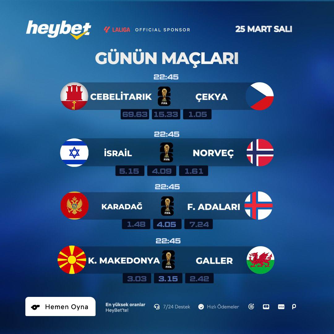 Heybet_Resmi's tweet photo. ⚽️Günün Favori Karşılaşmaları ile Futbol Heyecanını ▪️heybet▪️ile Yakala

🔹Arttırılmış oranlar ve Limitsiz Bahis Seçeneleri PRONET' in Yıldızı #HEYBET’te!

❤️‍🔥Günün Maçlarına Bahis Al Hemen Kazanmaya Başla💎

📺 HeyTV de Kesintisiz ve Ücretsiz İZLEYEBİLİRSİNİZ!

 📺HEYTV (https://t.co/dof9E1sUUA)

🧊GÜNCEL GİRİŞ (https://t.co/NJyKmFxX5K)
-
-
-
#heybet #bahis #futbol #spor #gününmacları
