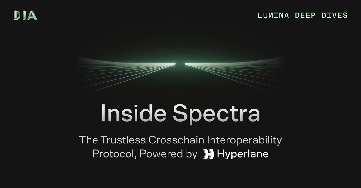 DIA | Cross-Chain Oracles for Web3 (@diadata_org) on Twitter photo 💥⛩️Inside Spectra: DIA's cross-chain messaging layer powered by <a href="/hyperlane/">Hyperlane ⏩</a>
Built for a modular, permissionless future, Spectra enables seamless delivery of trustless oracle data to 100+ blockchains — no bottlenecks, no gatekeepers.
Here’s why it matters 🧵 💥⛩️Inside Spectra: DIA's cross-chain messaging layer powered by <a href="/hyperlane/">Hyperlane ⏩</a>
Built for a modular, permissionless future, Spectra enables seamless delivery of trustless oracle data to 100+ blockchains — no bottlenecks, no gatekeepers.
Here’s why it matters 🧵