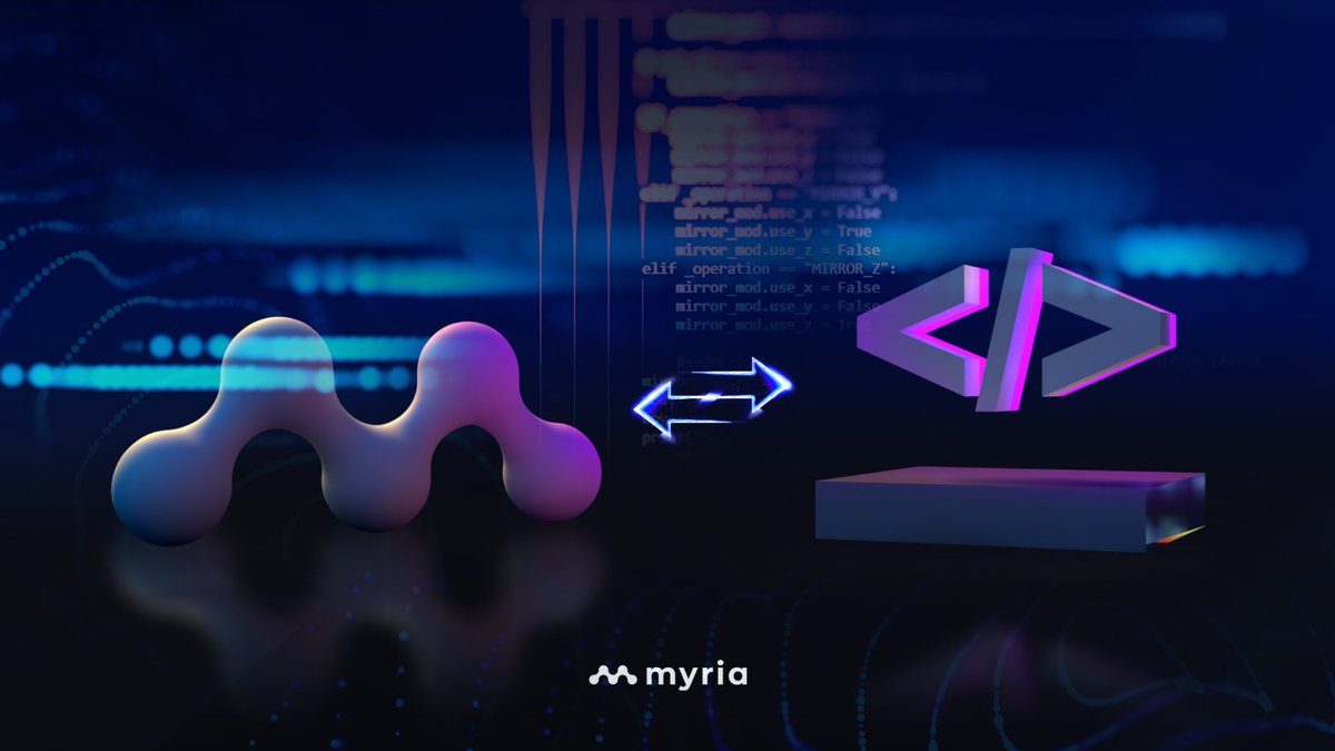 Myria's tweet photo. Code. Deploy. Enjoy.

Streamlined SDKs mean you’re live in record time.

Myria makes blockchain gaming simple.

Start here: https://t.co/EyuA5gjcKK https://t.co/d5SPpRBAp2