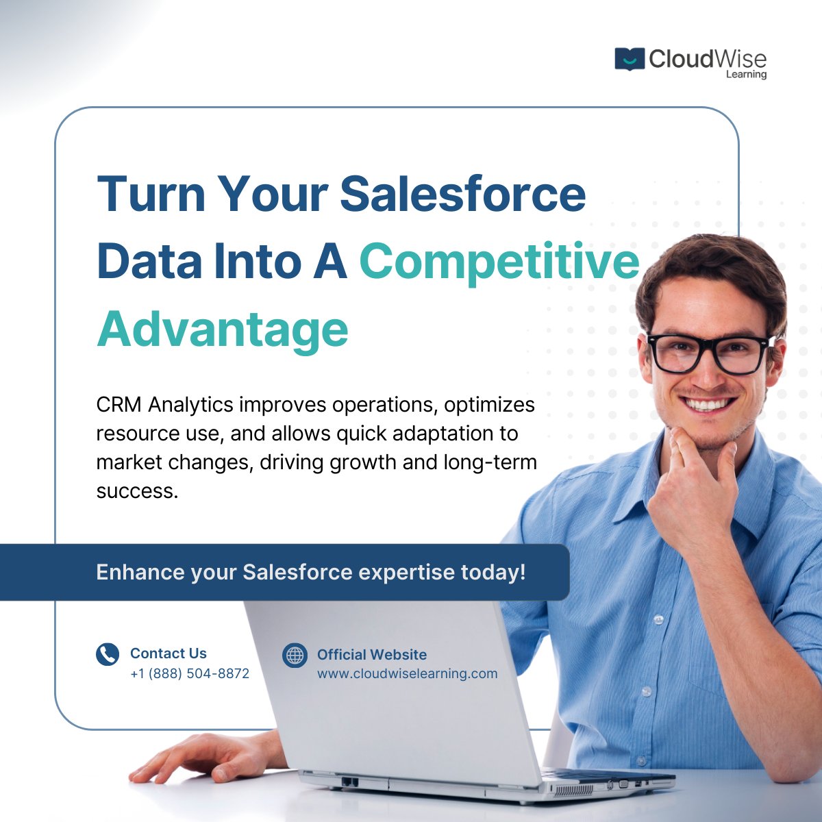 wmastrangelo's tweet image. 📊 Are you making the most of your Salesforce data?
Businesses using CRM Analytics gain a competitive edge by optimizing interactions and driving growth.
👉 Upskill today: tinyurl.com/4wnsk8rc

#SalesforceCertification #SalesforceCRM #SalesforceTraining #CloudwiseLearning