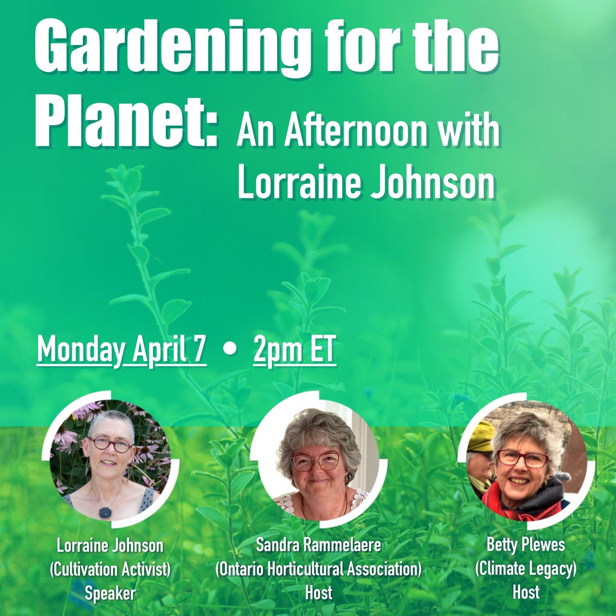 This looks like a great webinar.  Ontario Horticultural Association partnering with Climate Legacy to welcome speaker Lorraine Johnson. us06web.zoom.us/webinar/regist…