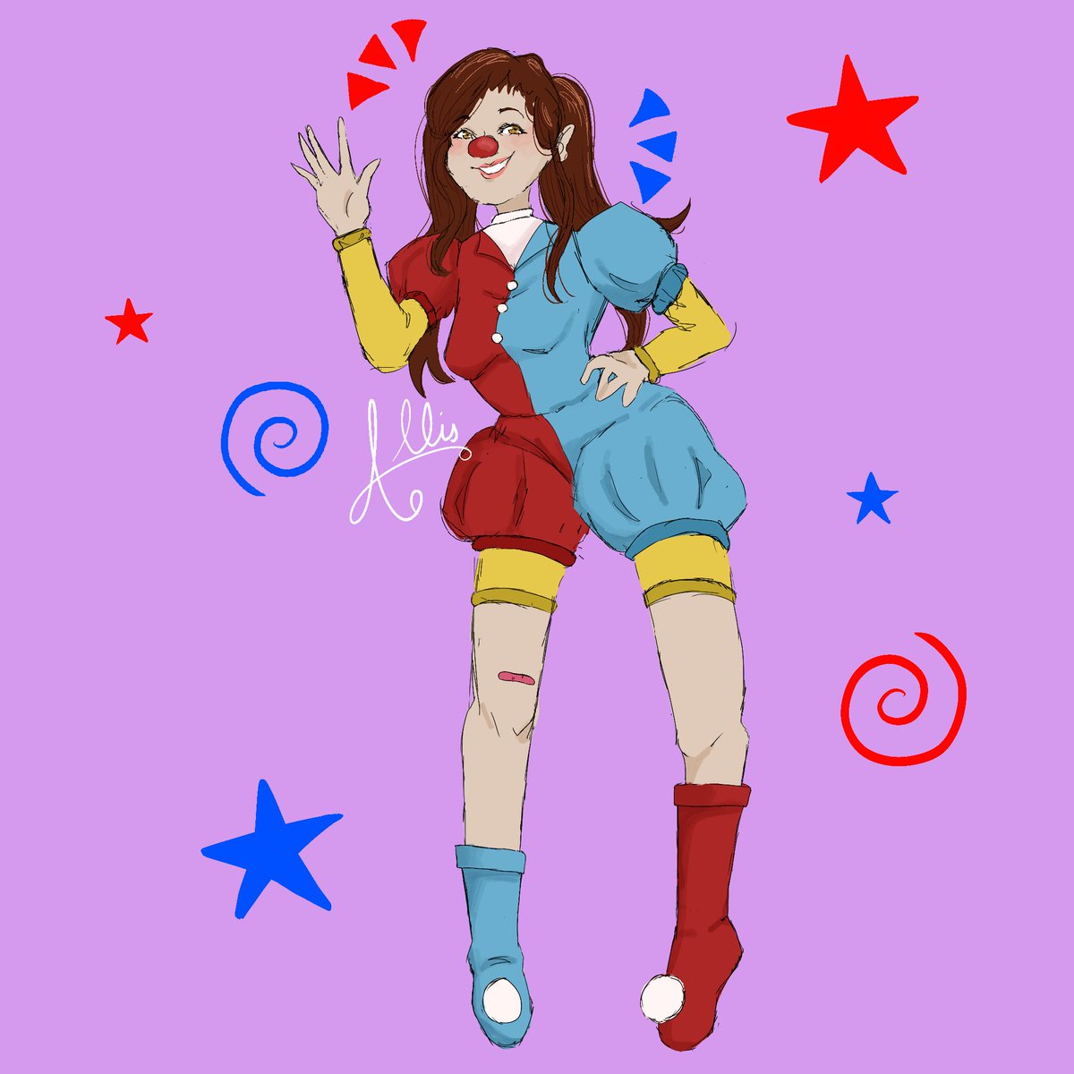 allisdevil's tweet image. Sweet little clown lady 💕
#Misadventuressmp #shubblefanart