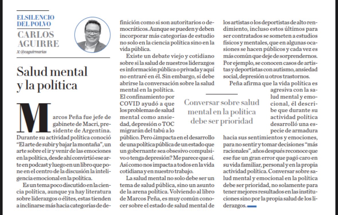 caguirrearias's tweet photo. ¿Se debe incluir la salud mental y emocional en la discusión pública? 

Mi columna en @MilenioJalisco 

https://t.co/uucqxv0tlg https://t.co/rgc7oEUPqM