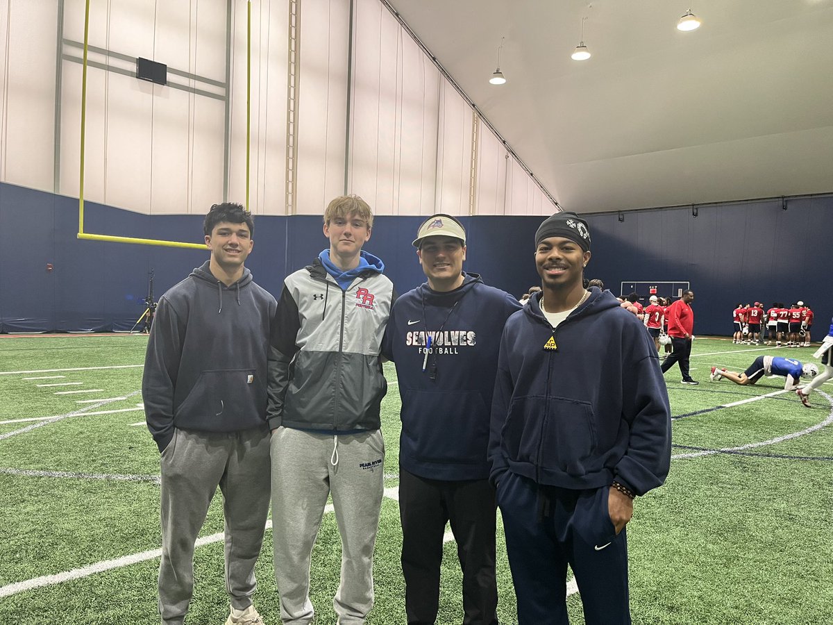 Jack Kav (@kav_jack2026) on Twitter photo Thank you Stony Brook for a great spring practice. Really enjoyed my experience at the facility. Cannot wait to get back this summer for your camp!
<a href="/Coach_Davis2/">Anthony Davis II</a> <a href="/CoachBCosh/">Billy Cosh</a> @PRZCaleb <a href="/CoachAdamLovan/">Adam Lovan</a> <a href="/StonyBrookFB/">Stony Brook Football</a> <a href="/ZurilHendrick/">Coach Z</a> <a href="/Coachlanese13/">Coach George</a> Thank you Stony Brook for a great spring practice. Really enjoyed my experience at the facility. Cannot wait to get back this summer for your camp!
<a href="/Coach_Davis2/">Anthony Davis II</a> <a href="/CoachBCosh/">Billy Cosh</a> @PRZCaleb <a href="/CoachAdamLovan/">Adam Lovan</a> <a href="/StonyBrookFB/">Stony Brook Football</a> <a href="/ZurilHendrick/">Coach Z</a> <a href="/Coachlanese13/">Coach George</a>