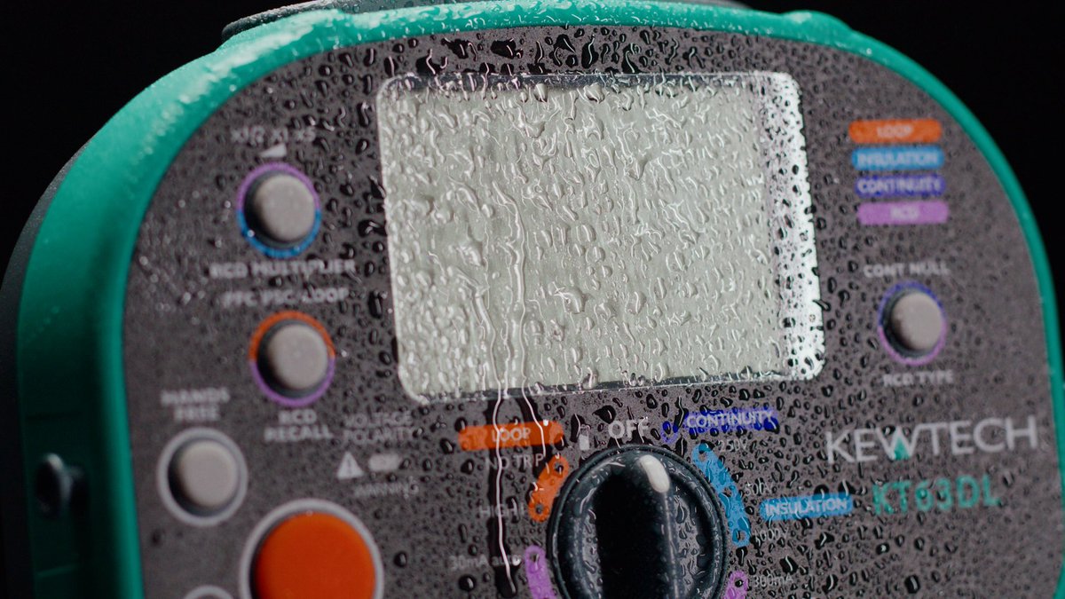 Did you know the KT63DL and new KT64DL are both IP54 rated?

…even when your test leads aren’t plugged in

Protected against dust ingress and water splashes to an IP54 rating gives you the confidence that your tester will perform in all conditions so you can get the job done 💪