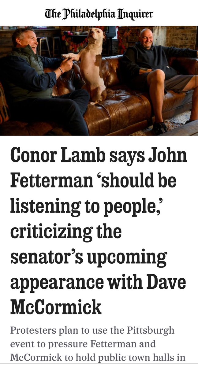 PhilaFreedomGuy's tweet photo. A lot to unpack: (1) #ConnorLamb used to be proud of his “brand” as a “moderate.” (2) he ran Against #Fetterman in the #Dem primary, arguing that he was too progressive &amp; couldn’t get stuff done. (3) Lamb is now “hugging” #AOC; (4) criticizing Fetterman for building bridges 🤷‍♂️🤦‍♂️ https://t.co/oMMBRaodab