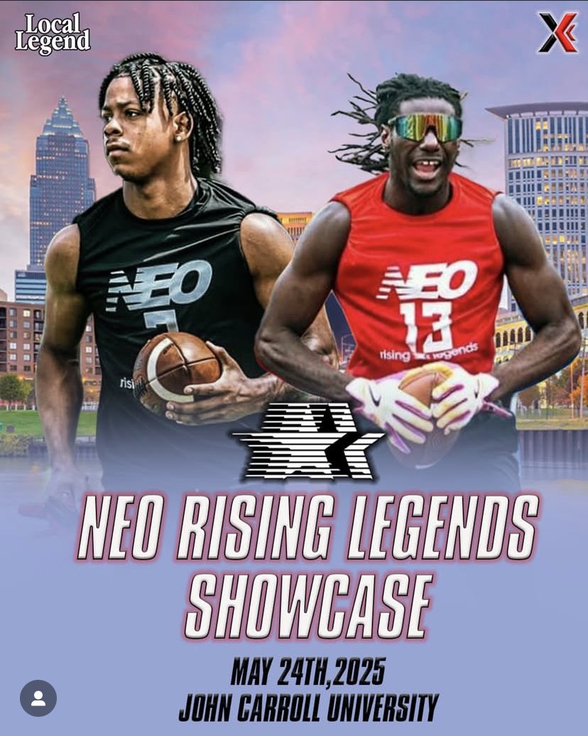 The NEO Rising Legends Showcase is back for year 2️⃣‼️

Saturday, May 24th, 2025 at John Carroll University. Save the date. 

Invites will start to go out SOON. 
 #LocalLegends
#MovingForwardTogether