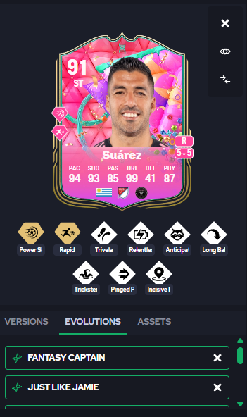 rpukos's tweet photo. @FutSheriff Playstyle +'s are not as good. But I think the passing playstyles + trickster + 99 dribbling make him better than the flashback evo. He has 99 stam too. https://t.co/T2neZqywkB