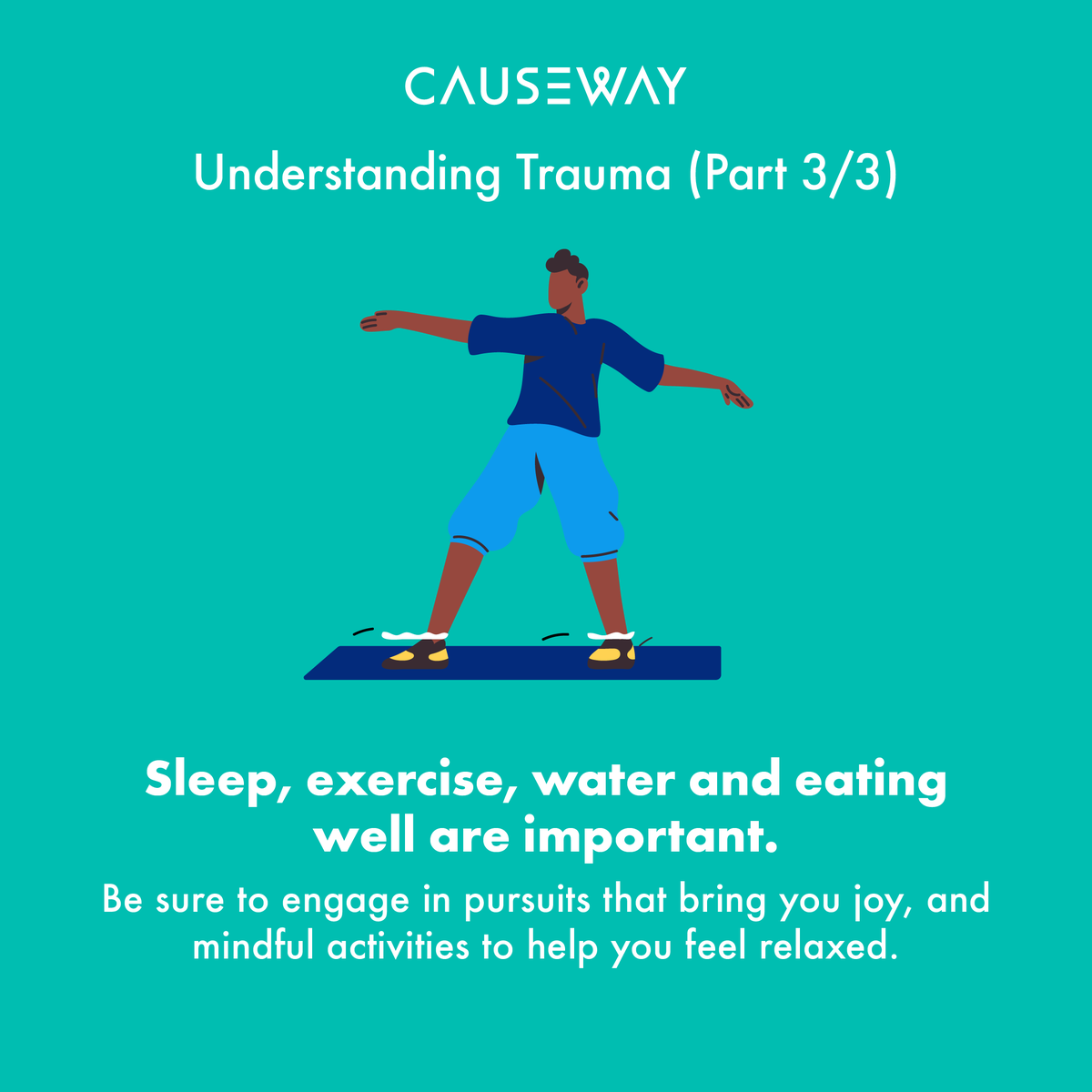 Understanding Trauma Part 2 of 3: Boundaries and Self Care

Healing from trauma takes time, and looking after yourself is a key part of the process. Be patient with yourself and take things at your own pace. 

#UnderstandingTrauma