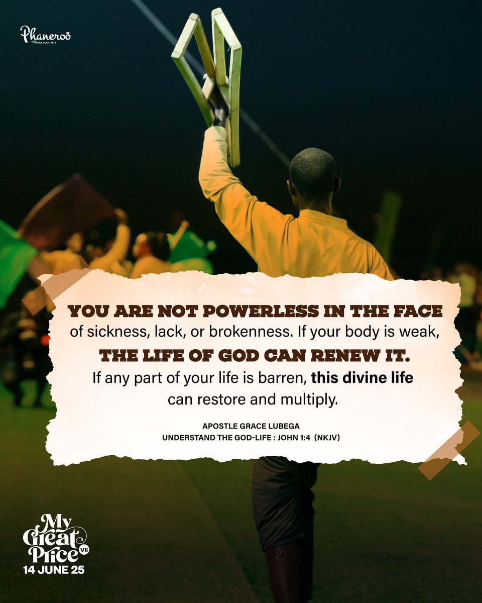 Phanerookampala's tweet photo. Understand The God-Life - John 1:4 (NKJV)

Follow the link to watch the latest Phaneroo Sermon:
https://t.co/5pw5R8vNe9 

#PhanerooDevotion https://t.co/6NPhTa8Dom