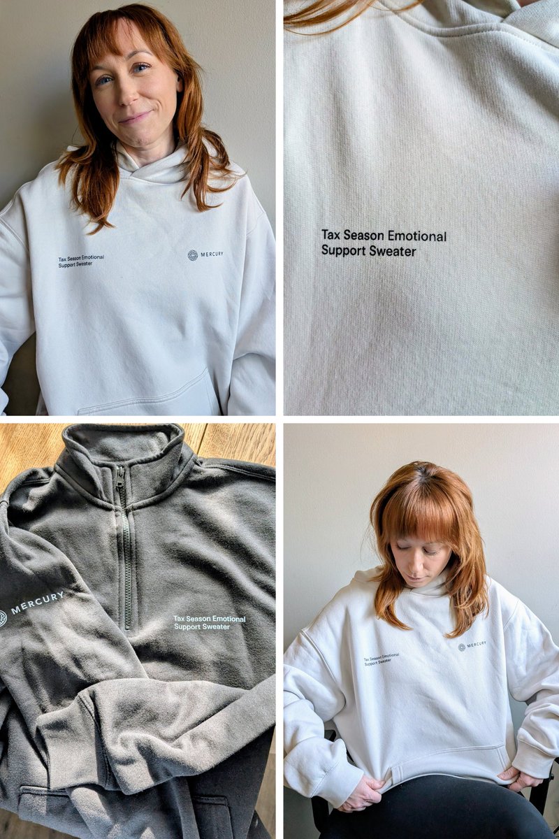 Tax pros = heroes in hoodies.
<a href="/mercury/">Mercury</a> sees you! 

These are the Emotional Support "capes" you deserve, and we’ve got a few left. 
Need one? Or who would you nominate for one? 👀

#TaxSeasonSupport #TaxTwitter #EmotionalSupportSweater