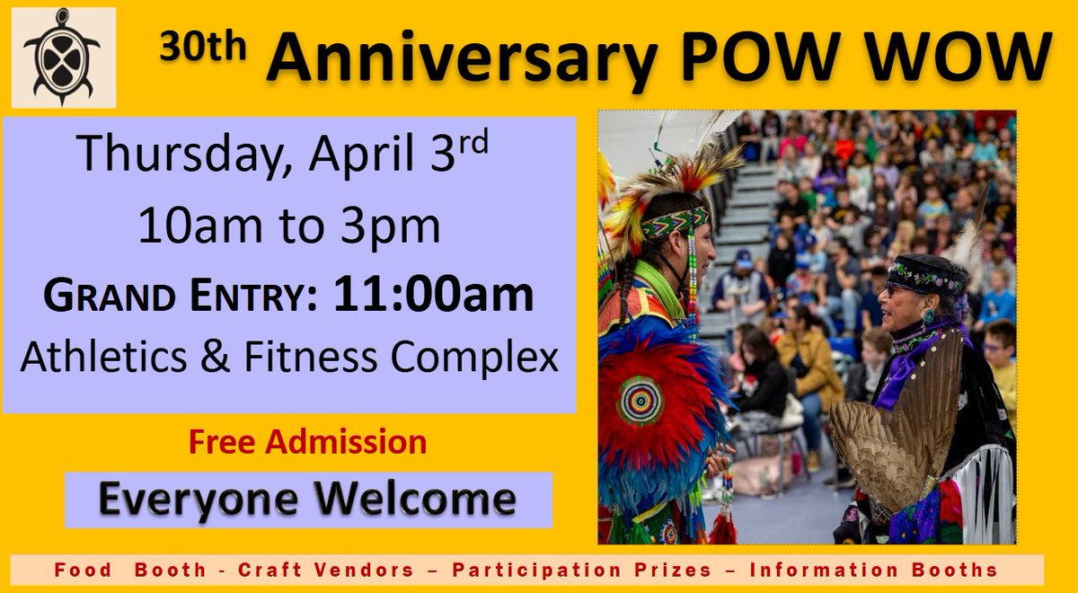 Join us in celebrating 30 years of tradition and culture at Lambton College’s 30th Anniversary Pow Wow! 
📅 Thursday, April 3, 2025
📍 Lambton College Athletics &amp; Fitness Complex
⏰ 10 AM – 3 PM | Grand Entry at 11 AM

🌟 Free admission – Everyone is welcome! 🌟