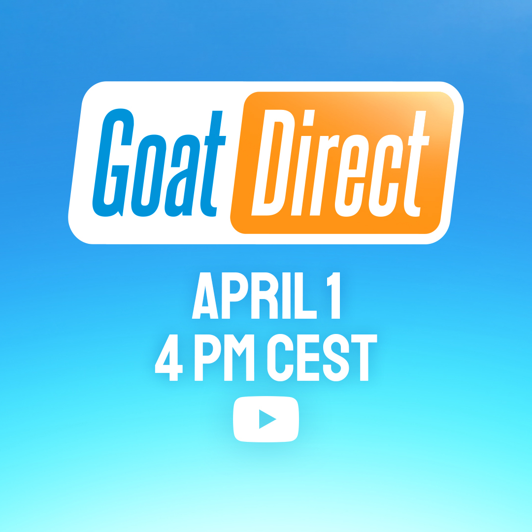 Our first Goat Direct will go live on April 1st on our YouTube channel, where we will announce a bunch of exciting news.

Subscribe to get a notification when the video is out: youtube.com/@CoffeeStainNo…

Psst, we're more active on Discord, Bluesky, TikTok, YouTube, FB &amp; Insta 🐐