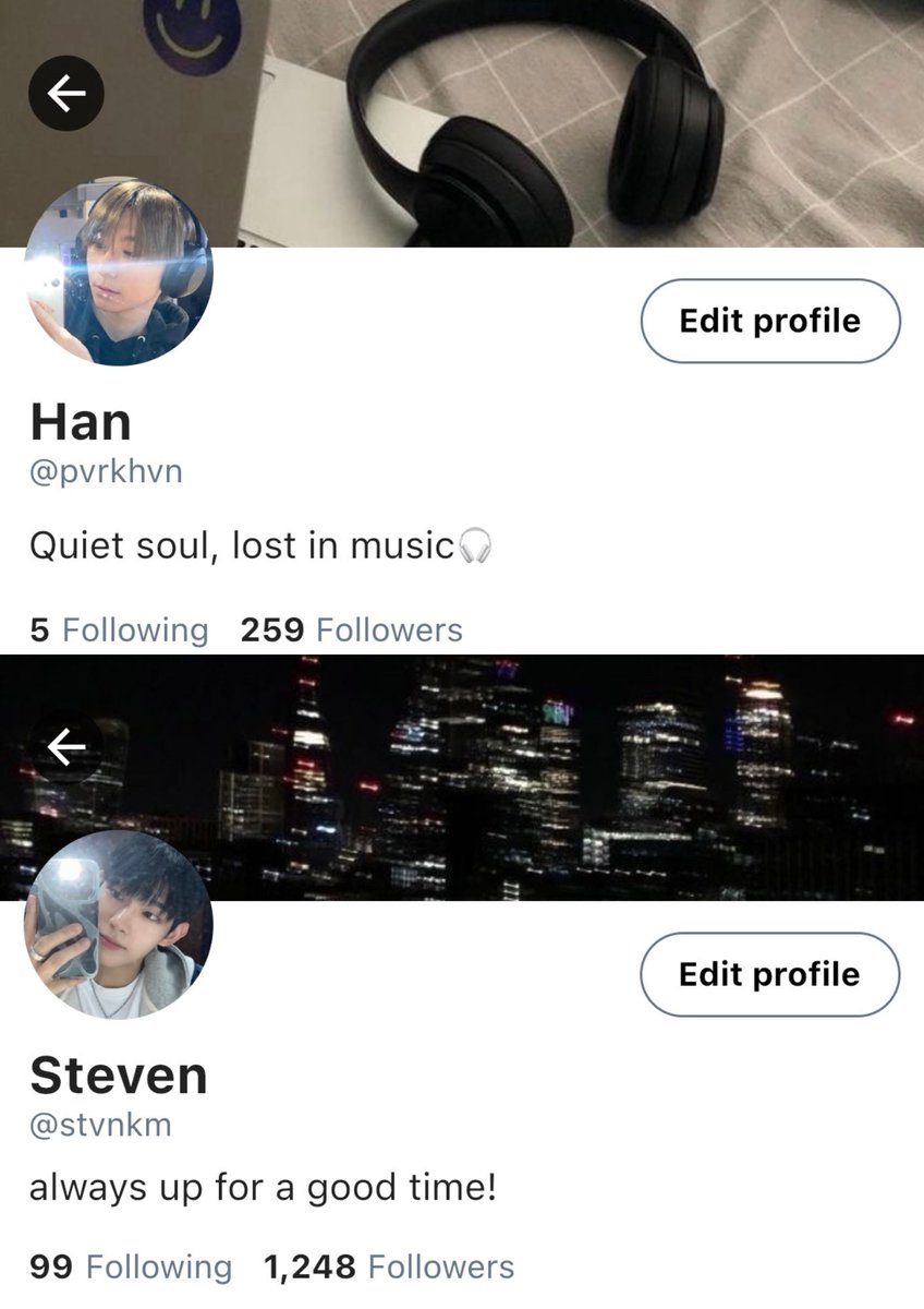 tulipshh's tweet photo. au wherein 

everyone thought that the Silent Han and the Famous Steven were dating because of their matching profile pictures. https://t.co/OHVLoEZoAp