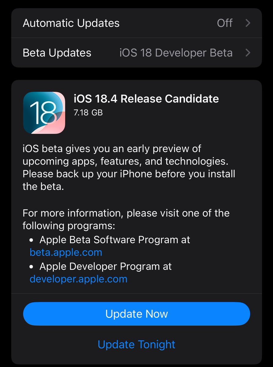 imadityadhakrey's tweet photo. So we got the #iOS184RC yesterday and soon we will be getting the final stable version of the same. Hope that it improves the battery life.  https://t.co/n4eUuB6KGO