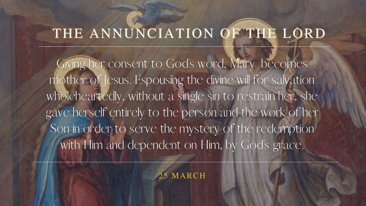 Today we celebrate the Feast of The Annunciation of the Lord. #prayforus