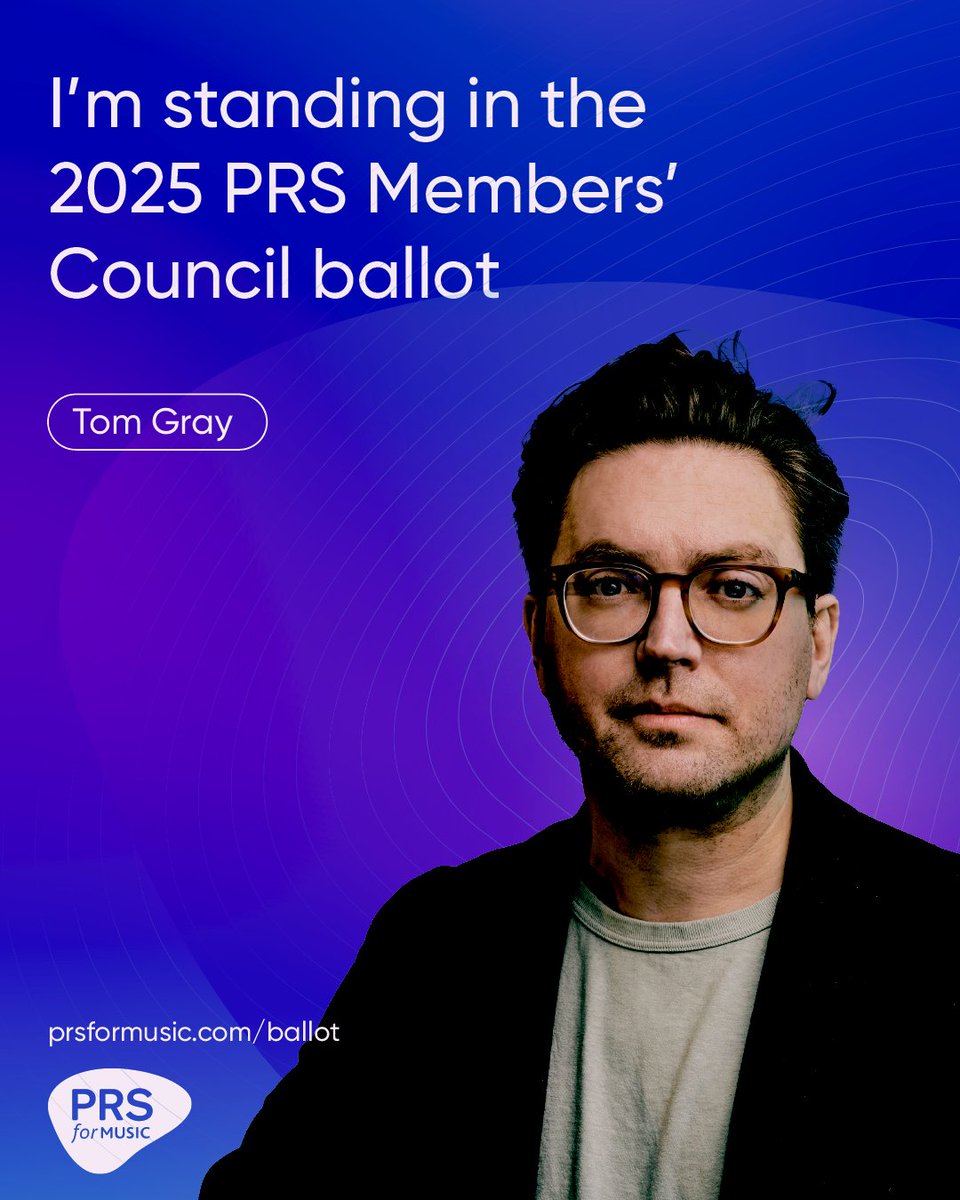 I'm standing for the PRS Members Council. Please take the time to vote. It's so important that not only songwriters &amp; composers are simply represented in that room, but they are represented emphatically, their interests articulated with knowledge and passion. Vote for me. Thanks.