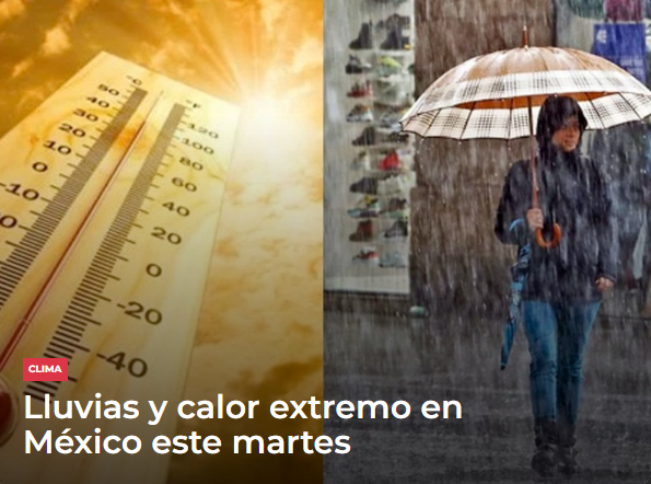 El Servicio Meteorológico Nacional (SMN) prevé un martes 25 de marzo con clima extremo en varias regiones del país.

➡️ Más información: tinyurl.com/4pz2zntj

#Mexico #Lluvias