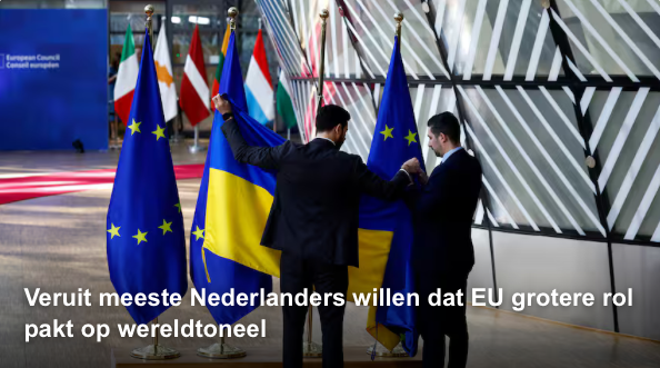 Nederlanders zijn duidelijk: zij willen een grotere rol voor de EU. Of het nu gaat om veiligheid, energie-onafhankelijkheid of onze democratische rechtsstaat - Europa moet de eigen broek ophouden en Nederland moet daarin voorop lopen. Daarom coalitie: regeer, of stap op.