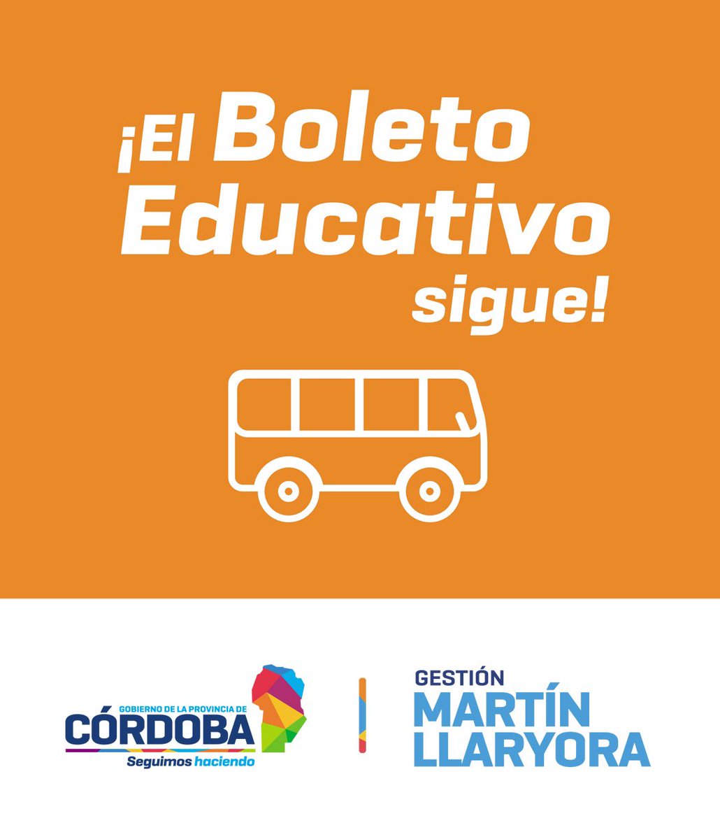 marcerodio's tweet photo. 💪 ¡El Boleto Educativo sigue!

🎓🚍 Durante el 2024, 297.000 estudiantes, docentes y personal escolar accedieron a viajes gratuitos gracias al #BoletoEducativo implementado por el Gobierno de Córdoba. https://t.co/vYTyBQxMft