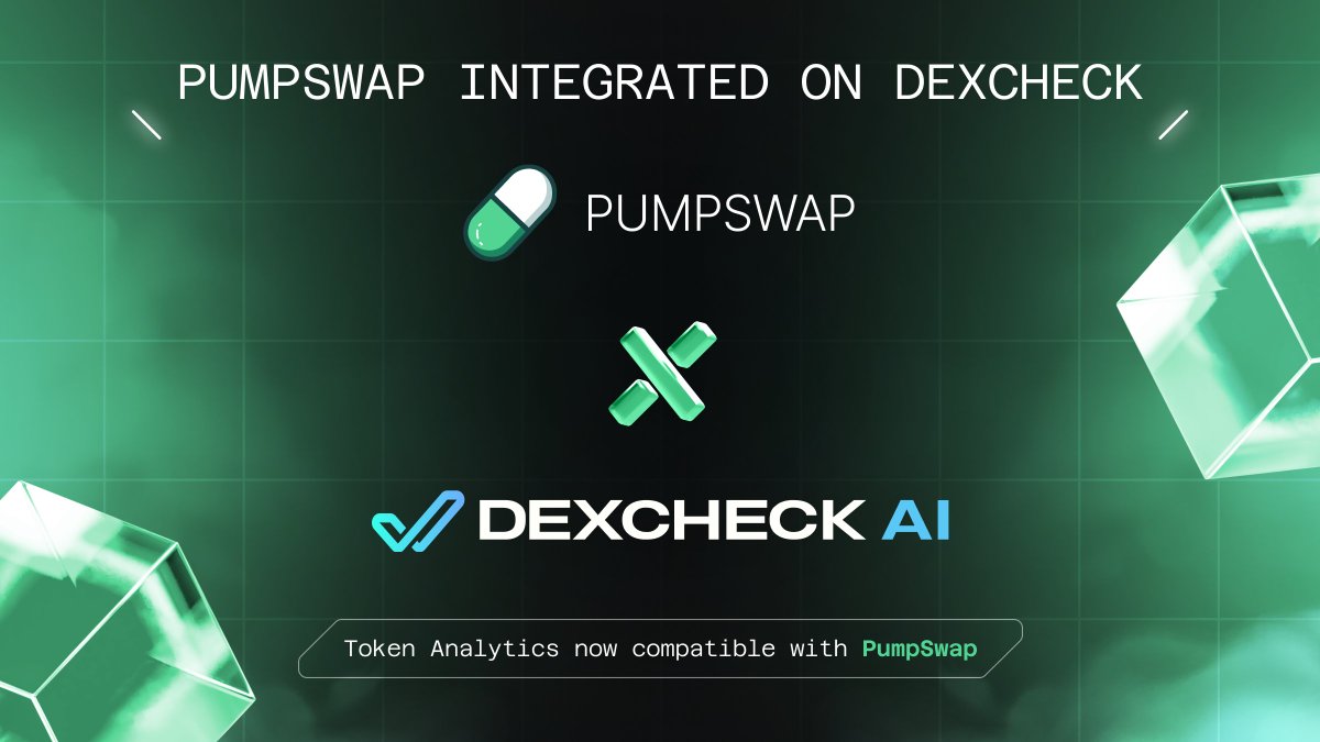 🚨 NEW INTEGRATION! PumpSwap — the native DEX by @pumpdotfun — is now  integrated with DexCheck. Built on @Solana and using a Constant Product AMM  (like Uniswap V2 or Raydium V4), PumpSwap