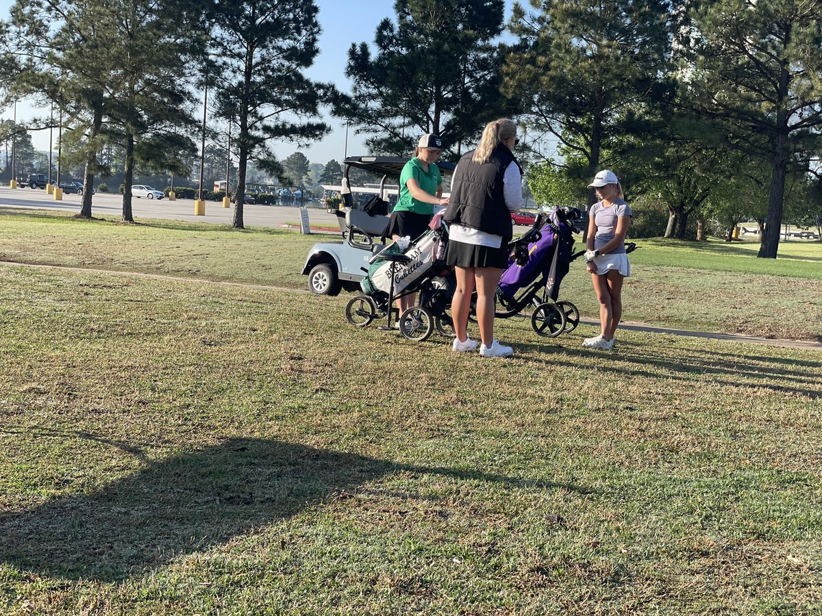 coachlaplante's tweet photo. Girls District Golf Championship is underway!!!! 

🦁 and 🐻 got off the tee box at #1 in GREAT SHAPE!!

Let’s go!!! 

#BuildingChampions https://t.co/oTCkDzqLo8