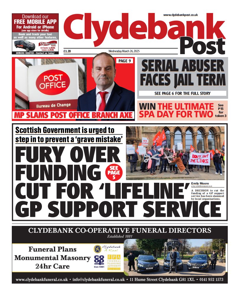 Good morning, Clydebank ☀️

Here's a first look at this week's front page! 📰